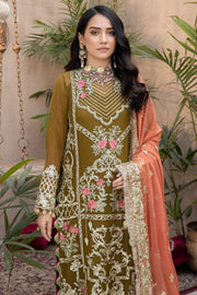 Latest Embroidered Chiffon Dress Pakistani for Eid