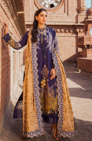 Latest Embroidered Lawn Dress in Kameez Trouser Dupatta Style