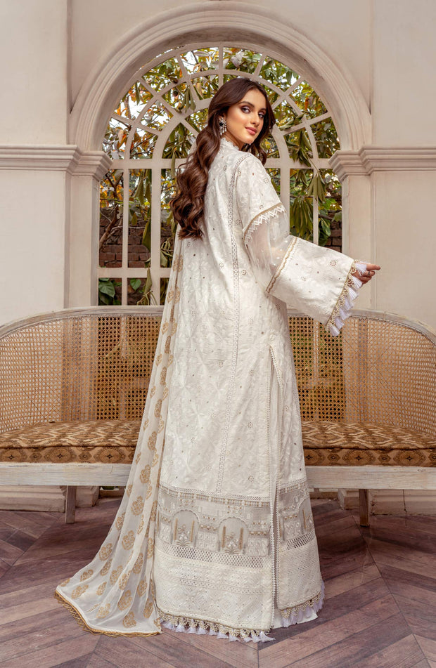 Latest Embroidered Lawn Kameez with Cotton Trouser and Dupatta