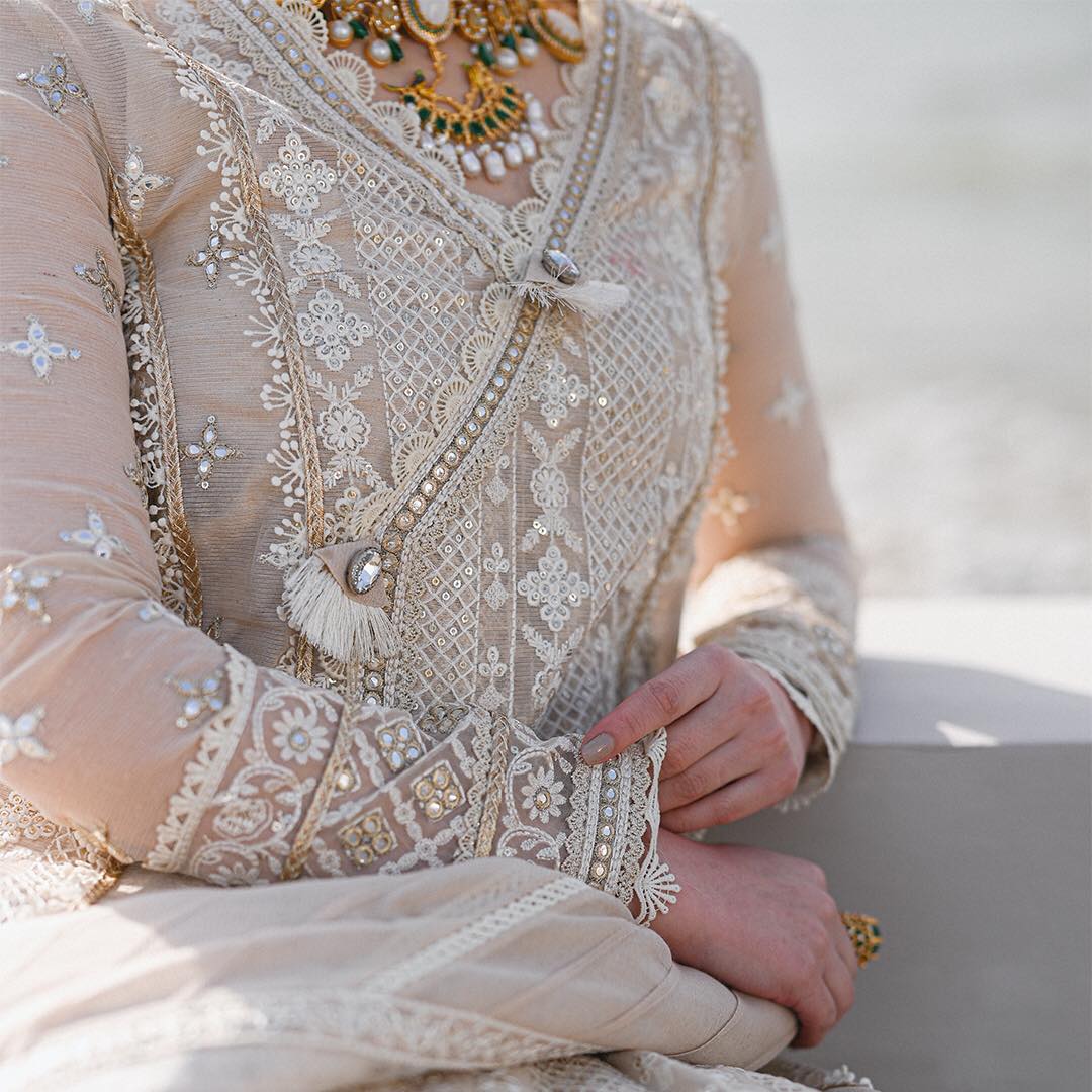 Latest Embroidered Pakistani Eid Dress in Kameez Trouser Style