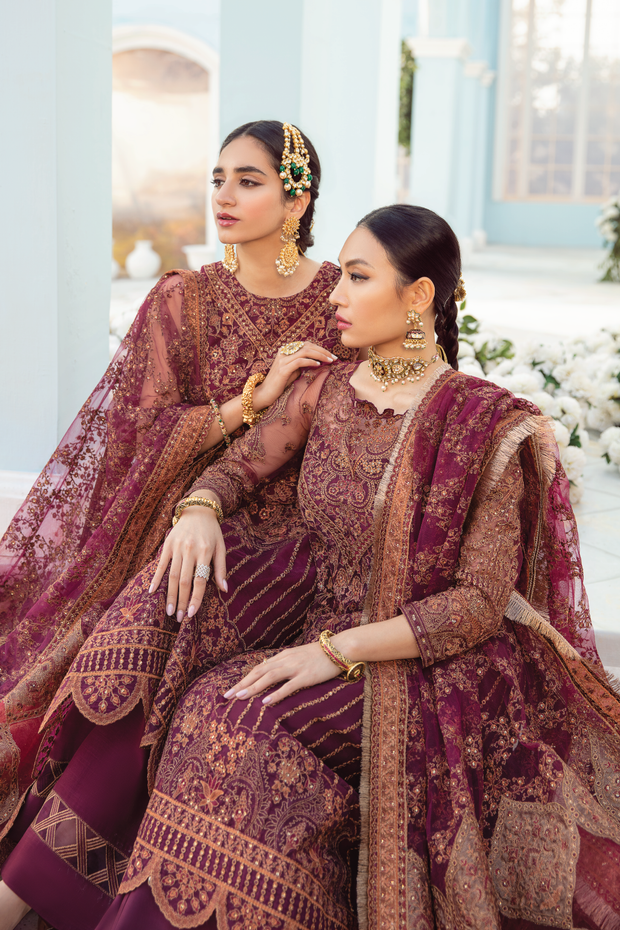 Latest Fancy Salwar Kameez in Rosewood Red Shade 2022