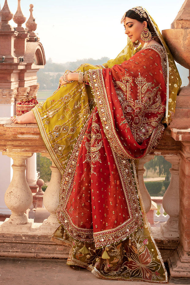 Latest Farshi Gharara Kameez Pakistani Bridal Dress Online