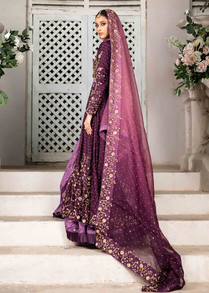 Elegant Front Open Bridal Pishwas with Sharara Dress