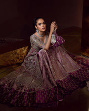 Latest Front Open Gown Pakistani with Lehenga and Dupatta
