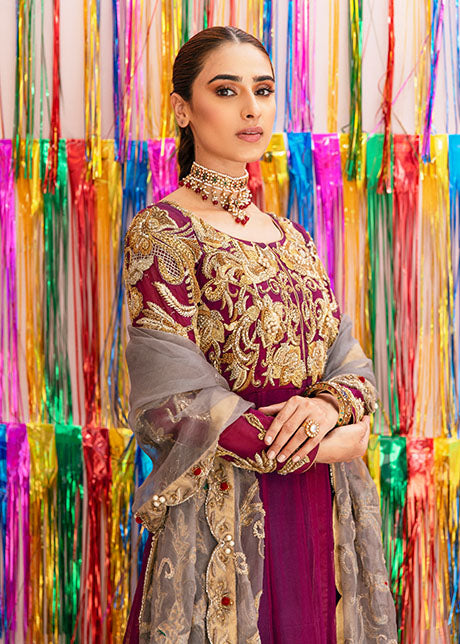 Elegant Front Open Pishwas - Premium Pakistani Bridal Dress