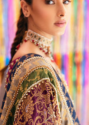 Latest Front Open Traditional Pishwas Pakistani Bridal Dress Online