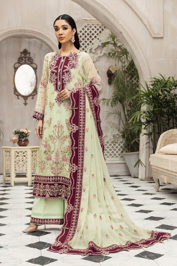 Latest Gown Dress Pakistani in Pistachio Color