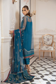 Latest Gown Dress Pakistani in Turquoise Shade Online