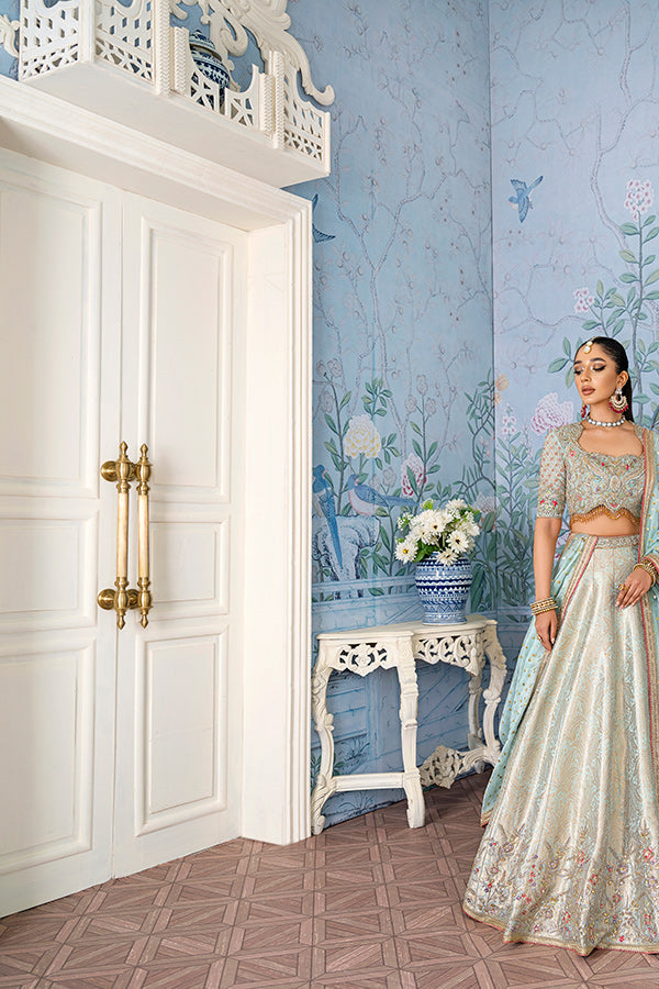 Latest Jamawar Lehenga with Choli and Dupatta Bridal Dress