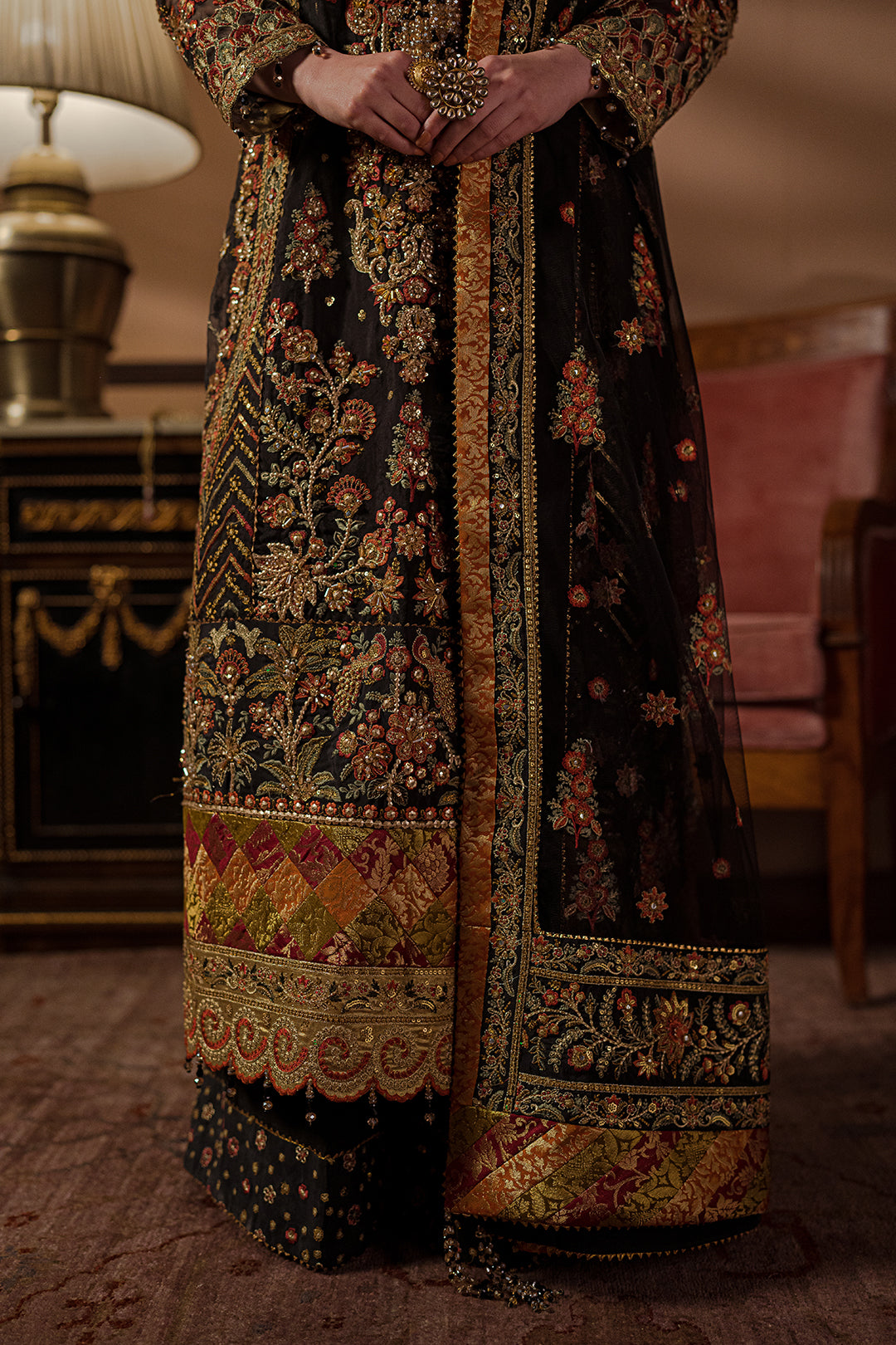 Latest Kameez Trouser Pakistani Black Dress for Wedding