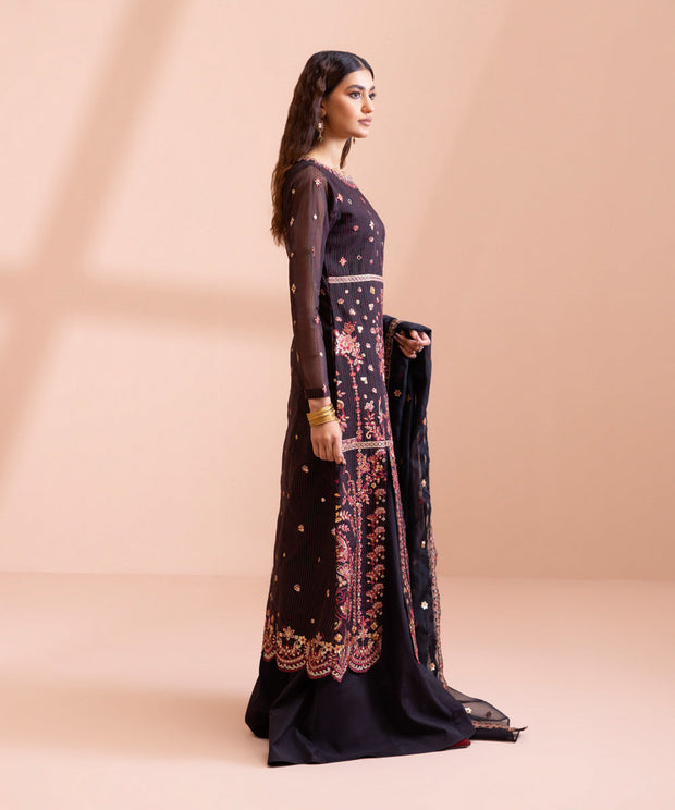 Latest Kameez Trouser Pakistani Eid Dress in Premium Organza