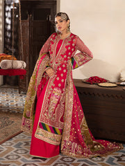 Latest Kameez Trouser and Dupatta Pink Pakistani Wedding Dress