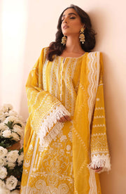 Latest Khaddi Net Kameez and Trouser Pakistani Yellow Dress
