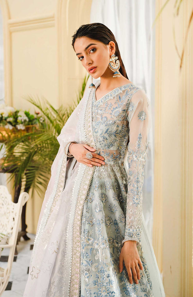 Latest Lehenga Dress for Wedding is Silver Color 2022