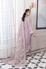 Latest Lilac Pakistani Dress with Silver Details Latest