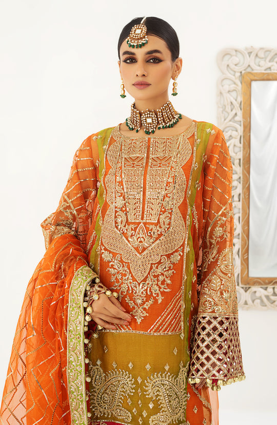 Latest Long Kameez Trouser Dupatta Pakistani Wedding Dress