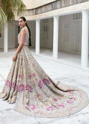 Latest Long Tail Lehenga Bridal with Choli Dupatta