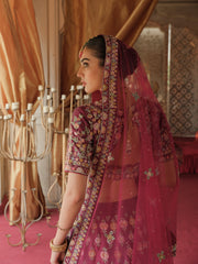 Latest Magenta Lehenga Choli Dupatta Pakistani Bridal Dress