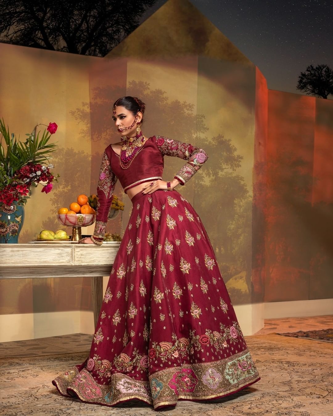 Maroon Pakistani Bridal Lehenga - Royalty for Your Wedding