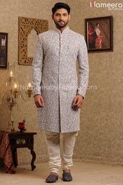 Latest Men's Wedding Sherwani for Groom Online Front Look