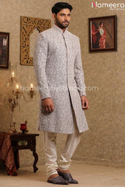 Latest Men's Wedding Sherwani for Groom Online Side look