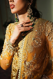 Latest Mustard Pakistani Bridal Dress in Sharara Kameez Style