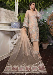 Latest Net Dress in Peach Color