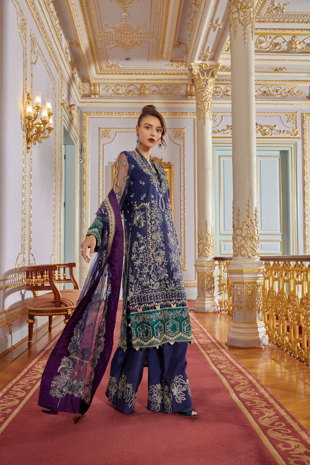 Latest Net Kameez and Raw Silk Trouser Pakistani Wedding Dress
