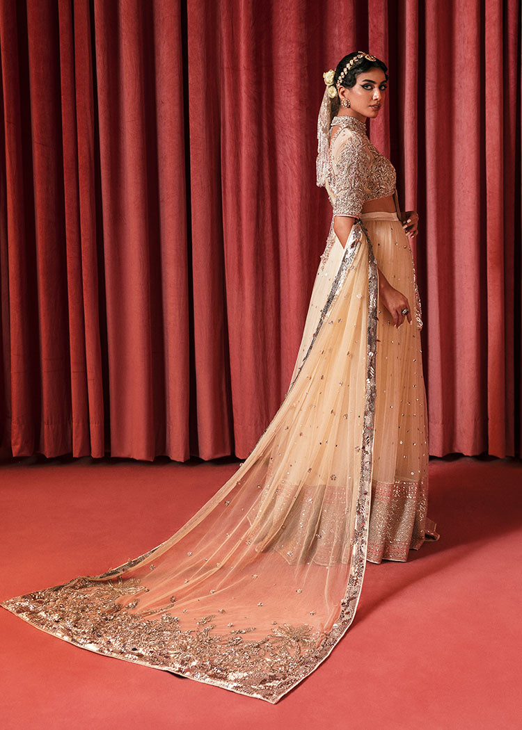 Elegant Pakistani Bridal Lehenga with Choli and Dupatta