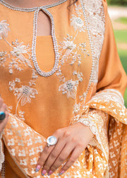 Latest Orange Dress Pakistani in Salwar Kameez Style
