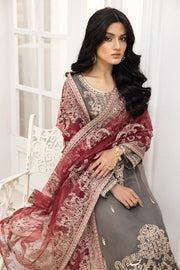 Latest Organza Fancy Salwar Kameez in Grey Shade Online
