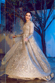 Latest Organza Party Frock with Embroidery