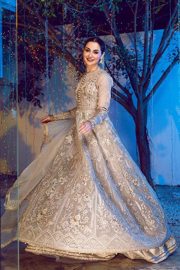 Latest Organza Party Frock with Embroidery