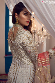 Latest Pakistani Anarkali Frock For Wedding 2021 Backside View