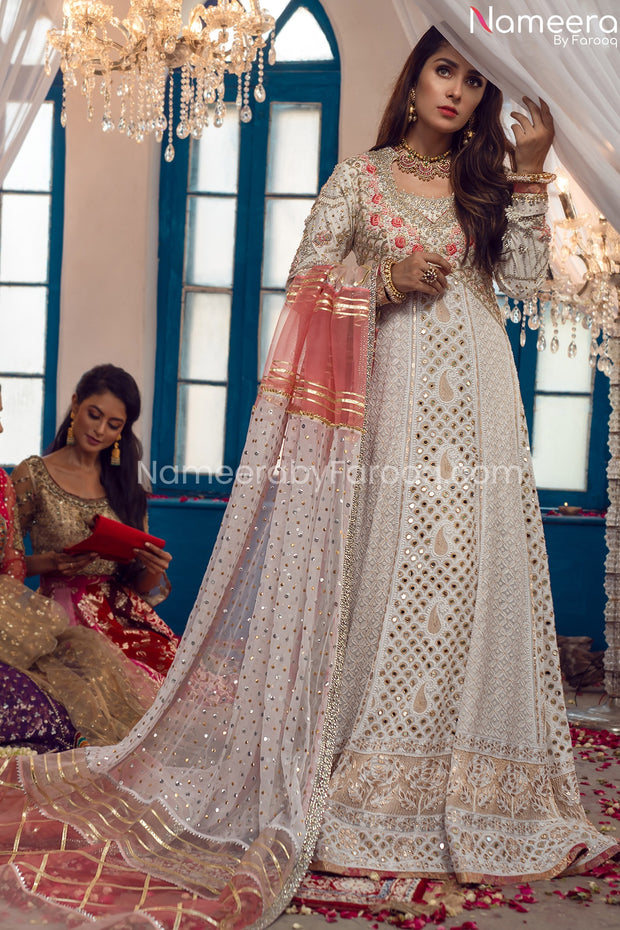 Latest Pakistani Anarkali Frock For Wedding 2021 Overall Look