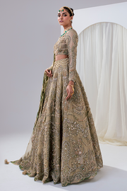 Latest Pakistani Bridal Dress in Embellished Lehenga Choli and Dupatta Style for Wedding Online
