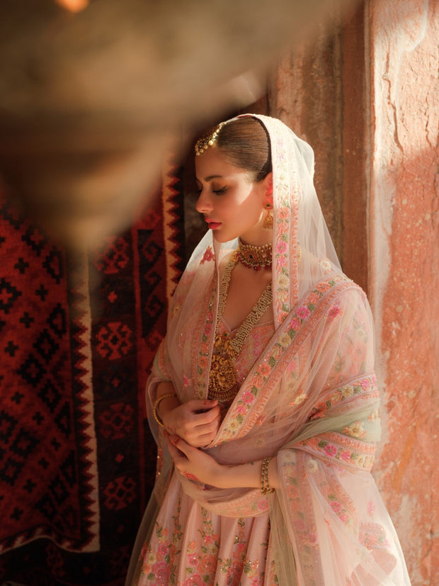 Floral lehenga deals for bride