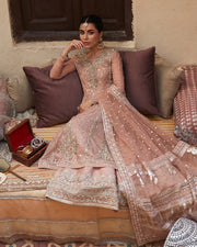 Latest Pakistani Bridal Dress in Kameez and Sharara Style