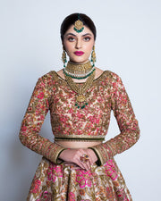 Latest Pakistani Bridal Dress in Lehenga Choli Dupatta Style