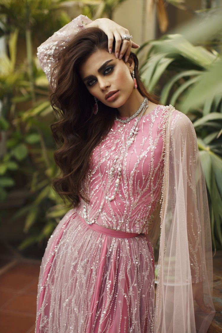 Exquisite Pink Pakistani Bridal Lehenga Choli for Weddings