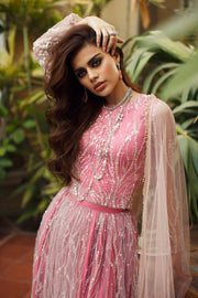 Latest Pakistani Bridal Dress in Pink Lehenga Choli Style