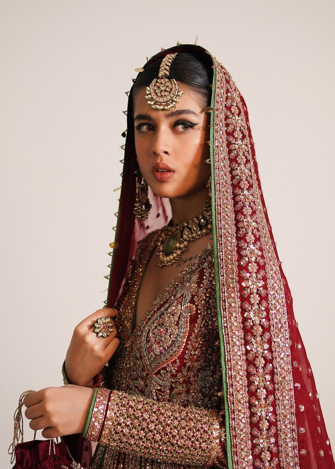 Stunning Pakistani Bridal Dress | Pishwas & Lehenga Style