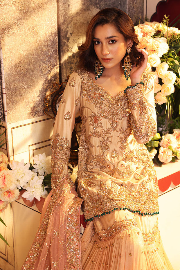 Latest Pakistani Bridal Gharara with Kameez and Dupatta