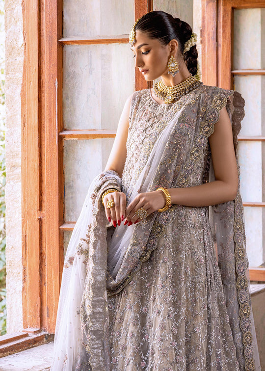 Latest Pakistani Bridal Gown with Lehenga and Dupatta