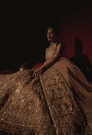 Latest Pakistani Bridal Lehenga with Choli and Dupatta Dress