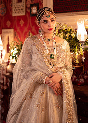 Latest Pakistani Bridal Lehenga with Pishwas Frock Dress