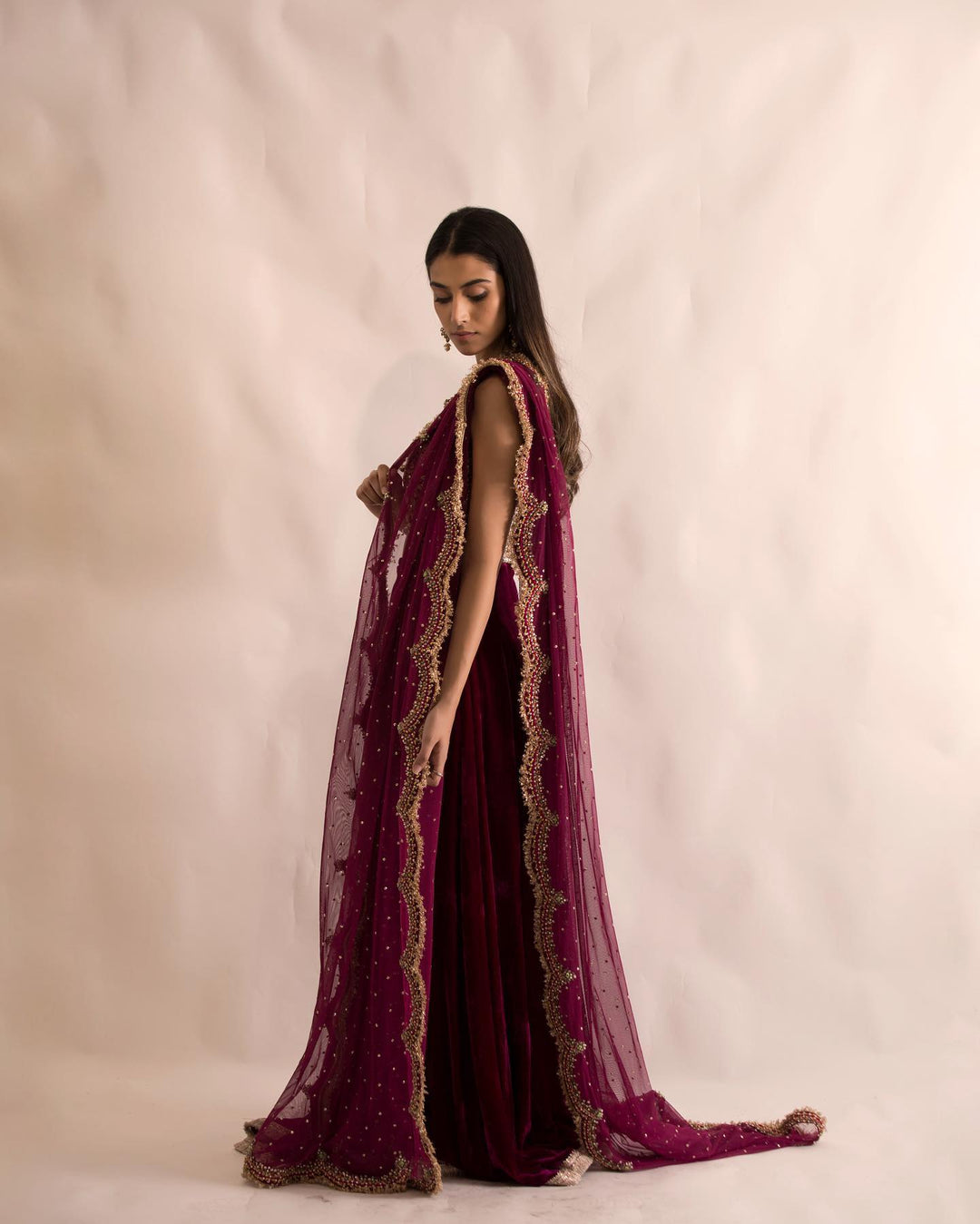 Premium Pakistani Bridal Lehenga with Sleeveless Choli