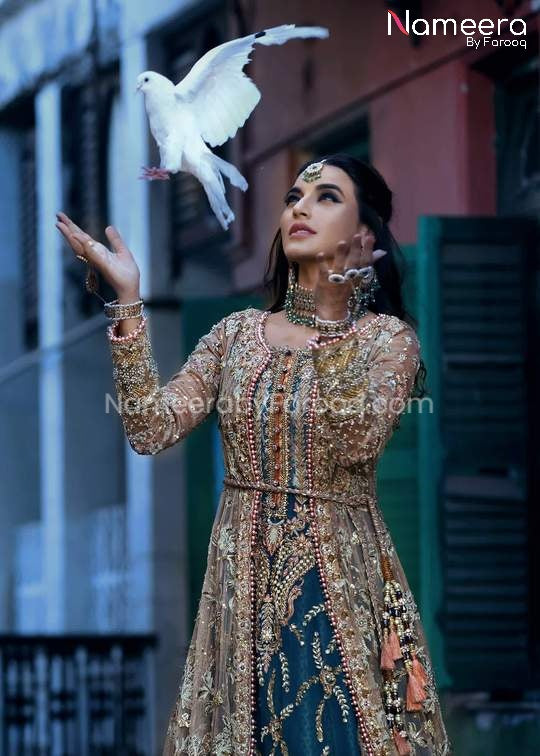 Latest Pakistani Bridal Maxi Dress