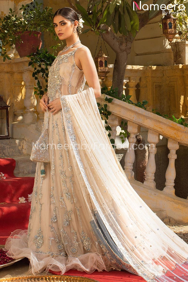 Latest Pakistani Bridal Net Lehenga