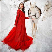 Latest Pakistani Bridal Red Lehenga Kameez Dress Online